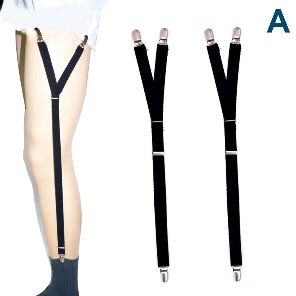 Fashion Men Shirt Stays Garter Suspenders Holder Elastic Y Shape Adjustable Uniform Locking Clamp Braces Shirts Garters UND Sale |