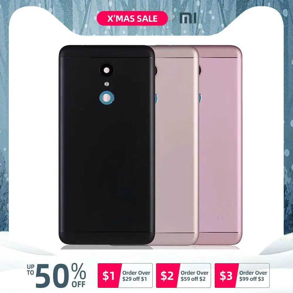 Задняя крышка для Xiaomi Redmi 5 на батарею черный золотой