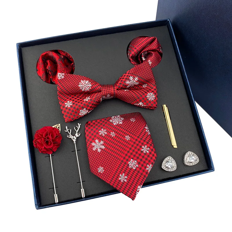 2020 новые мужские галстуки роскошные подарки Коробки Свадебный галстук-бабочка карман брошь для полотенец Запонки 8 шт. подарочный набор для... от AliExpress RU&CIS NEW