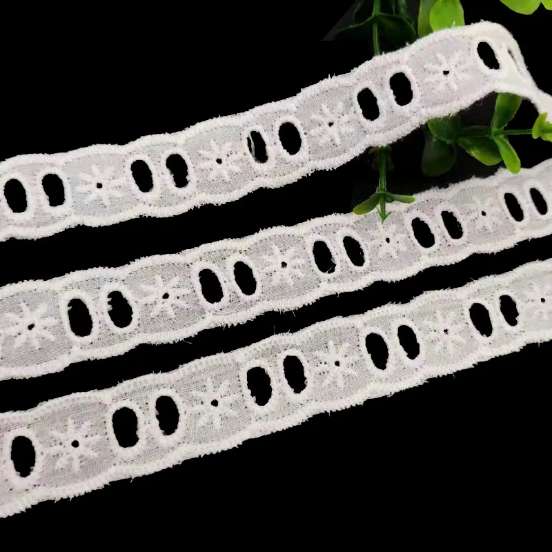 2 см вырезанная Цветочная вышитая хлопковая кружевная отделка сделай сам Одежда