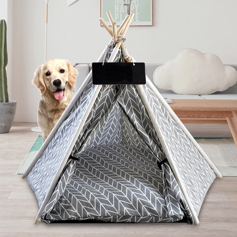 Вигвам для домашних животных кошек и собак с подушкой черной доской переносные