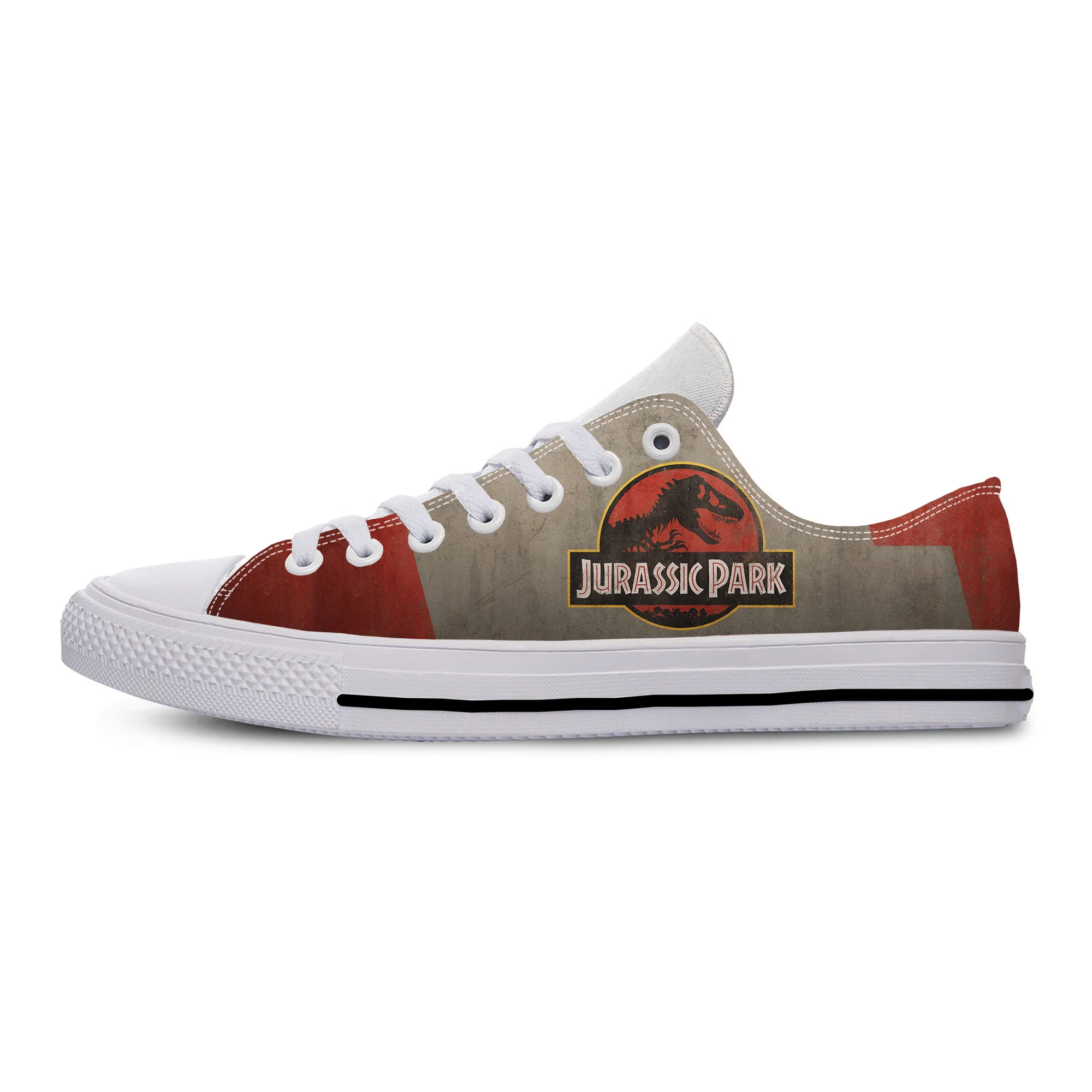 

Jurassic Park Movie Dinosaur Anime Cartoon Funny Casual Cloth Shoes Low Top Breathable Lightweight 3D Print Men Women Sneakers