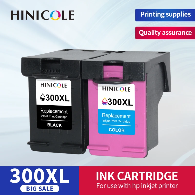 

HINICOLE 300XL Cartridge for hp 300 XL hp300 Ink Cartridge for HP Deskjet D1660 D2500 D2560 D2660 D5560 F2420 F4210 F2480 F2492