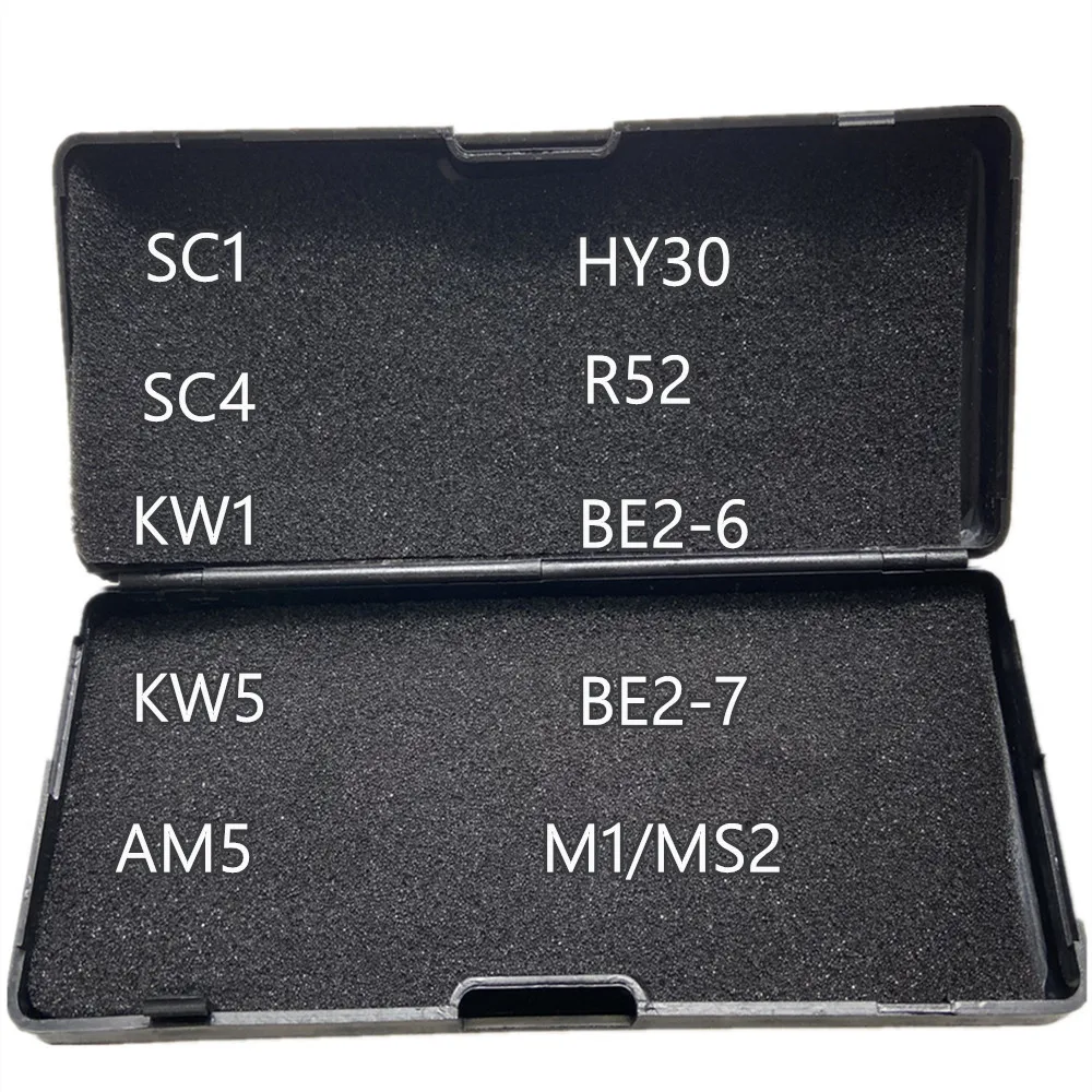 

lishi 2 in 1 decoder tool lishi SC1 KW1 KW5 SC4 M1 AM5 HY36 BE2-6 7 R52 KTM1 locksmith tools set for car key