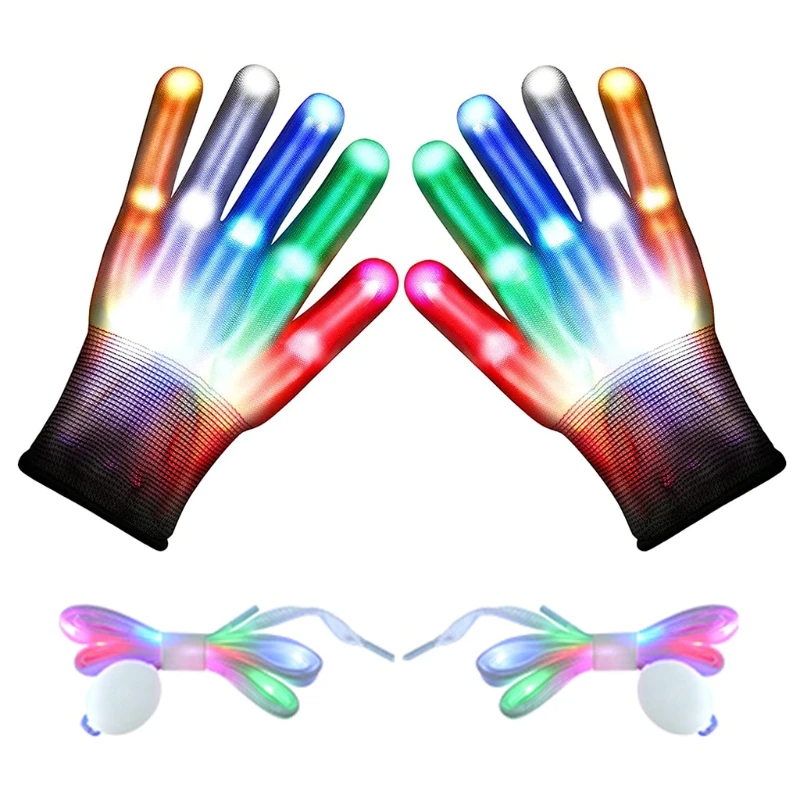 

Светящиеся перчатки и шнурки для шуток реквизит для вечеринки развлечения подарок для детей