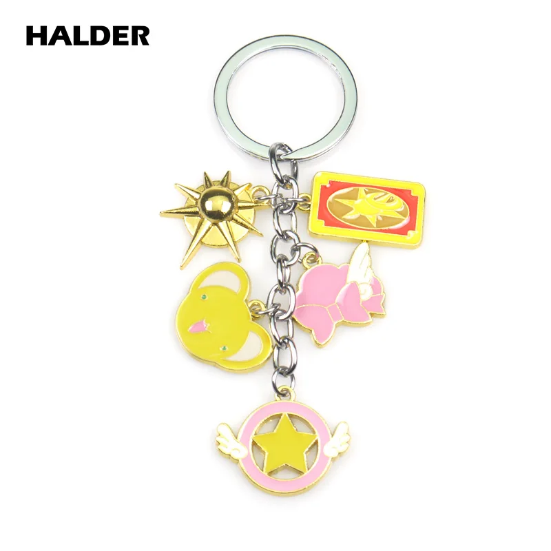 Keychain 3 Halder Card Captor Sakura Cardcaptor Sakura Tomoyo Kinomoto Daidouji цепочка для ключей из металлического сплава Daidouji Tomoyo аксессуары цепочки для ключей - Цвет: Keychain 3