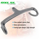 Без логотипа руль для велосипеда, углеродный Интегрированный руль черный руль велосипеда дороги углерода волокна 400420440 мм Дорожный велосипед руля