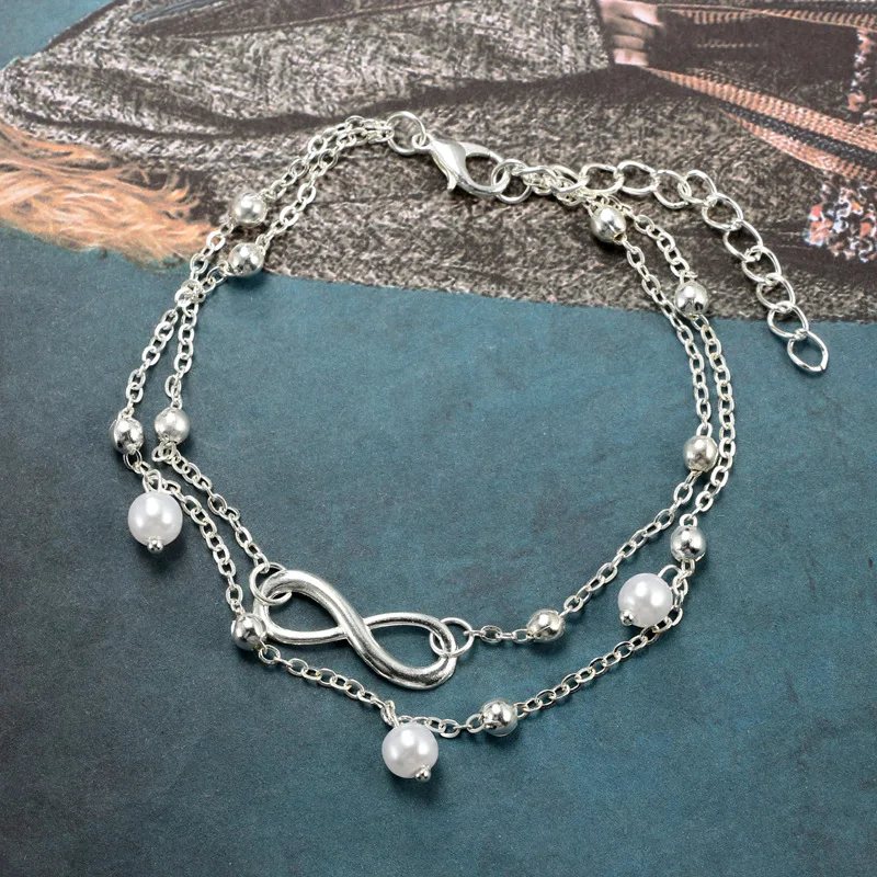 Летние пляжные бирюзовые браслеты для женщин богемный браслет на лодыжку