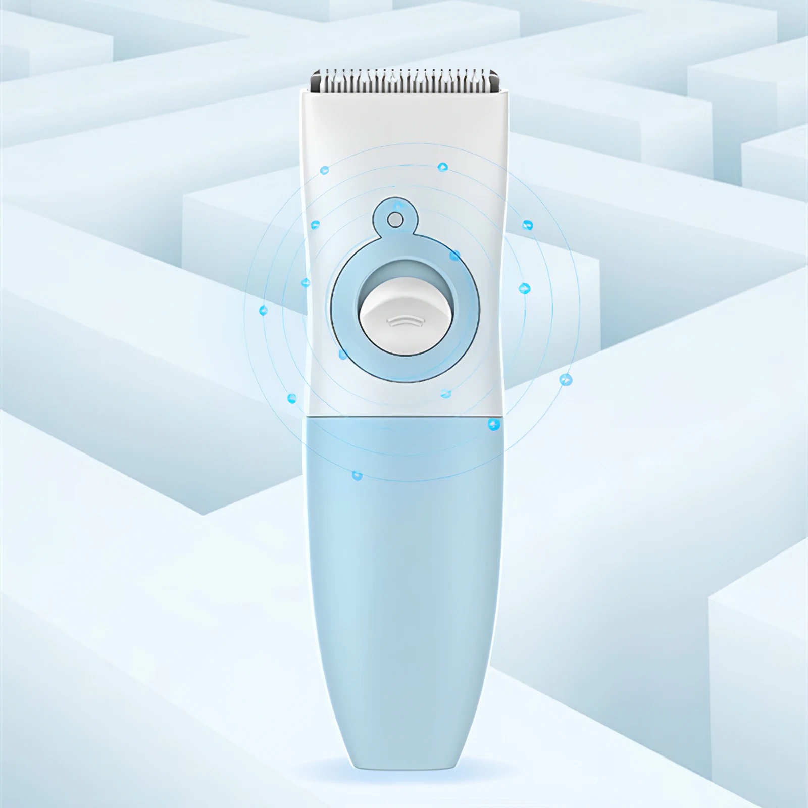 

Машинка для стрижки волос детская, водонепроницаемая Бесшумная электрическая машинка для стрижки, тихий триммер, на присоске, уход за детьм...