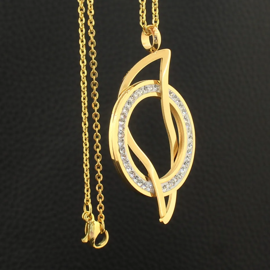 Золотые цвета ювелирные изделия из нержавеющей стали ожерелье серьги-гвоздики