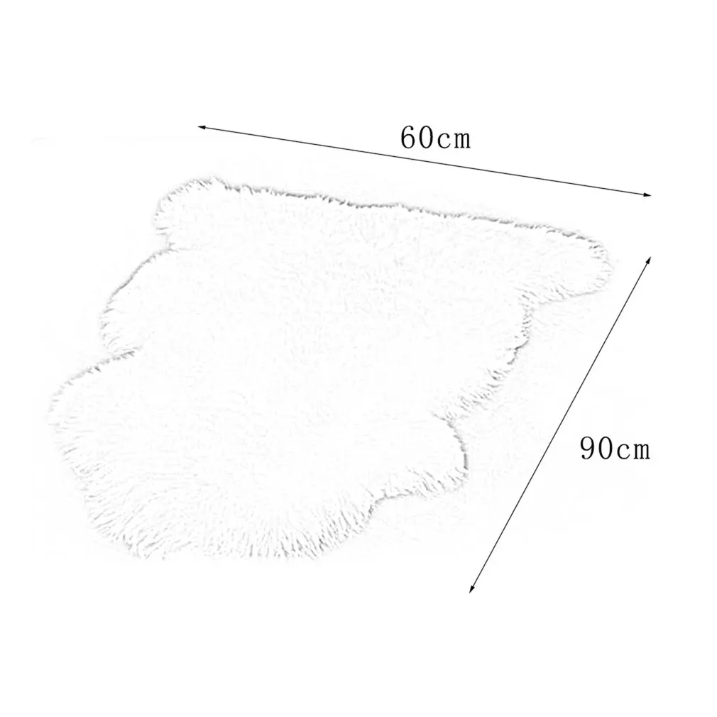 

4 Colors Soft Faux Sheepskin Chair Warm Hairy Carpet Seat Pad Plain Skin Fur Plain Fluffy Area Rugs Washable Bedroom Decor Mats