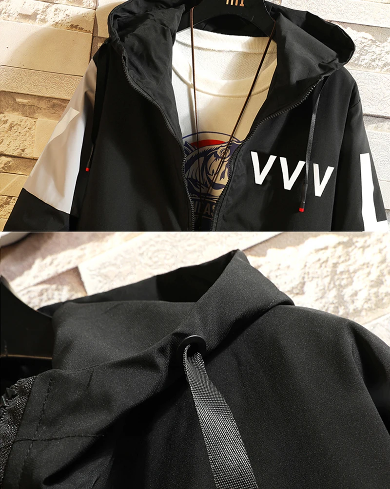 

New arrival youth men preppy style autumn jacket mens patchwork color blazer coat fashion EU plus size M-5XL loose jackets