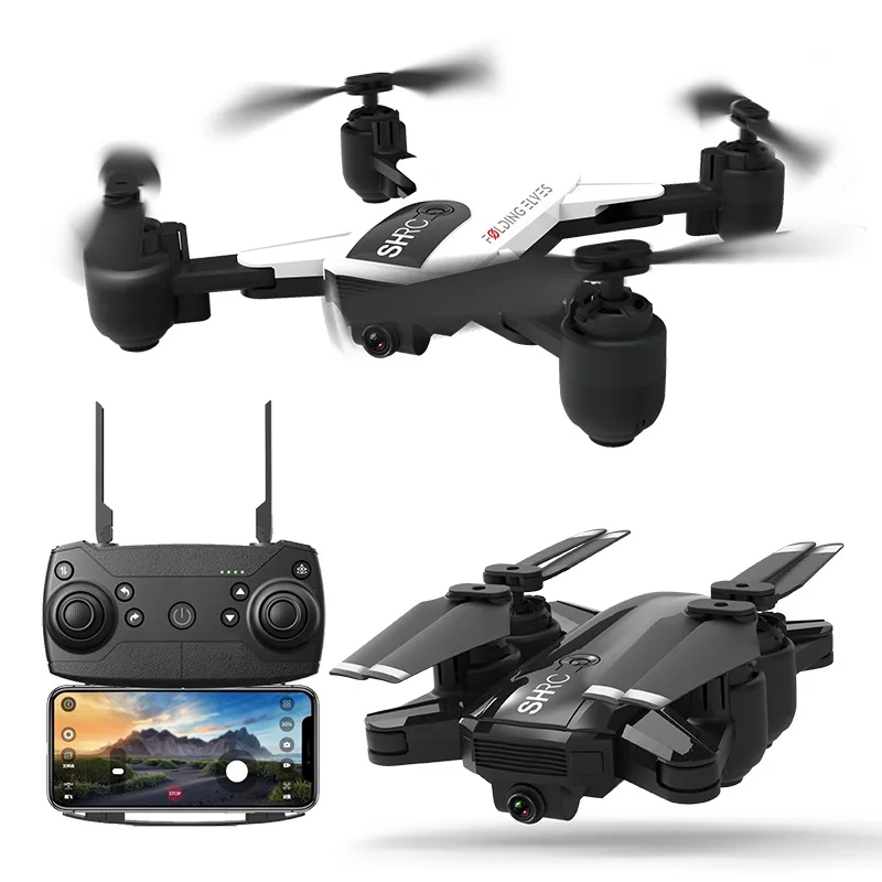 Квадрокоптер складной с камерой 1080P Wi Fi FPV|Радиоуправляемые вертолеты| |