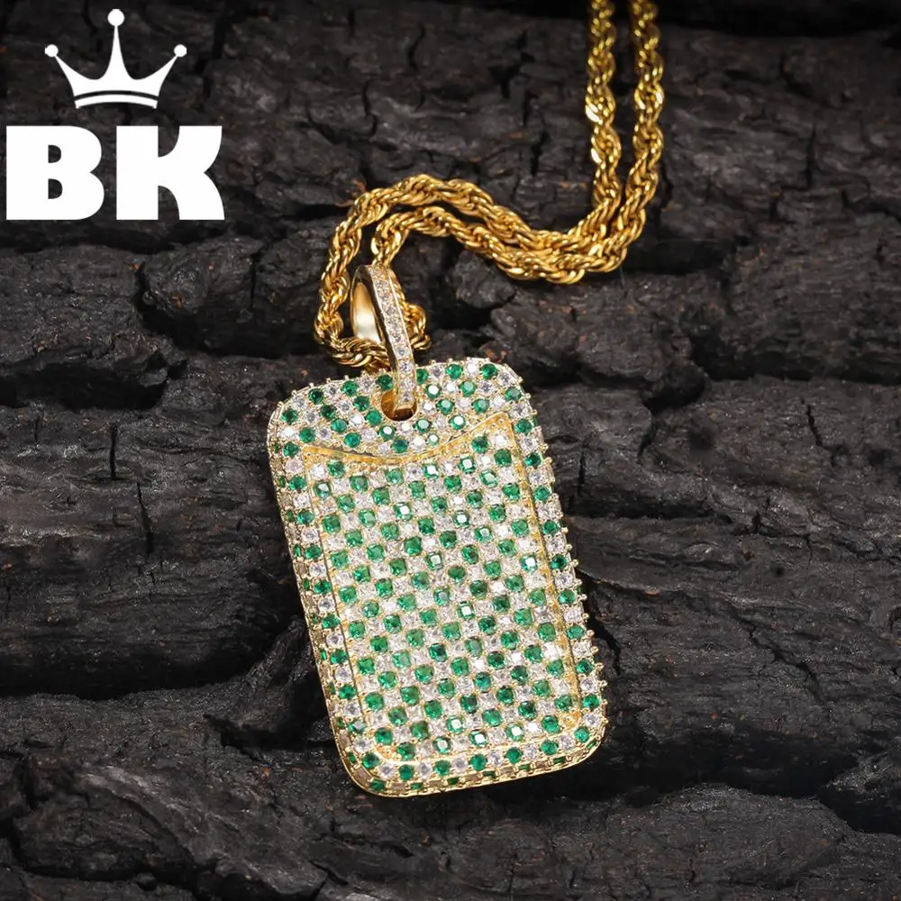 Ожерелье BLING KING с кубическим цирконием медное украшение в стиле хип-хоп для