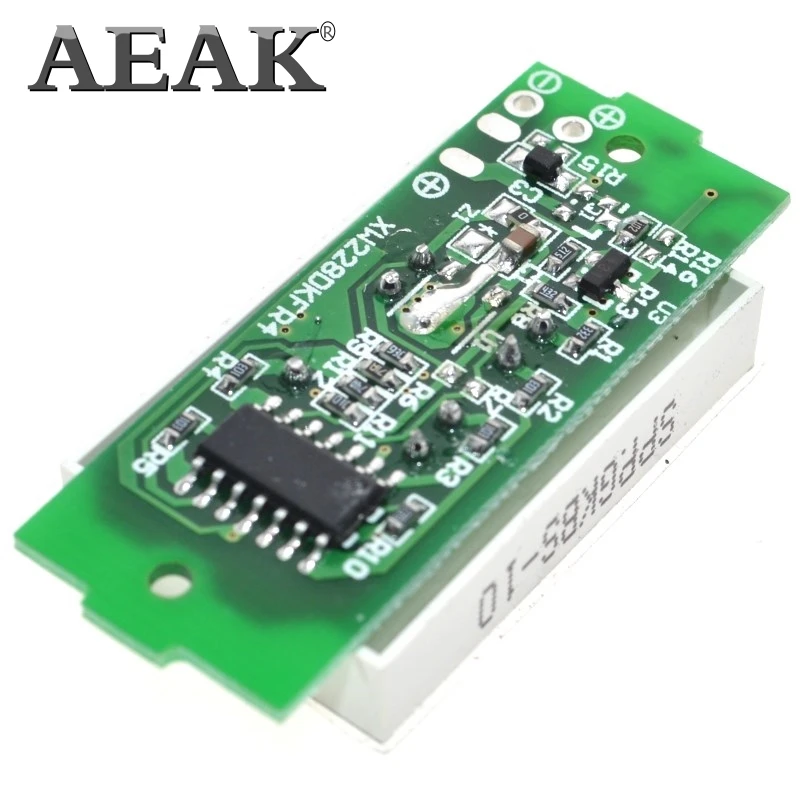 Индикатор емкости литиевого аккумулятора AEAK 1S 4S 3 7 в 4 2 синий дисплей тестер