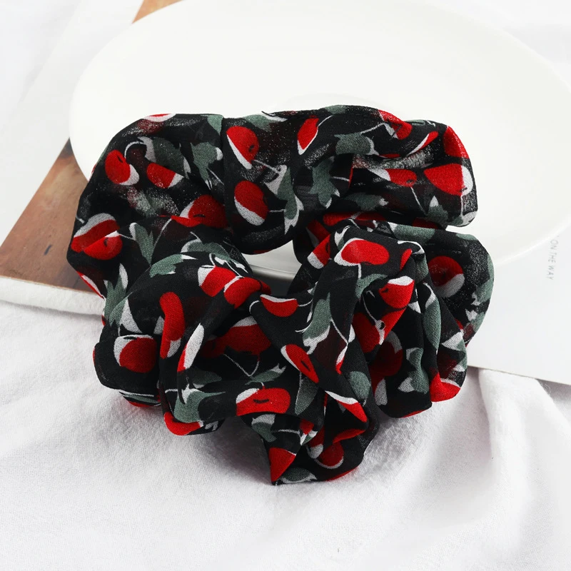 Модные шифоновые резинки для волос с принтом Спортивная эластичная повязка на