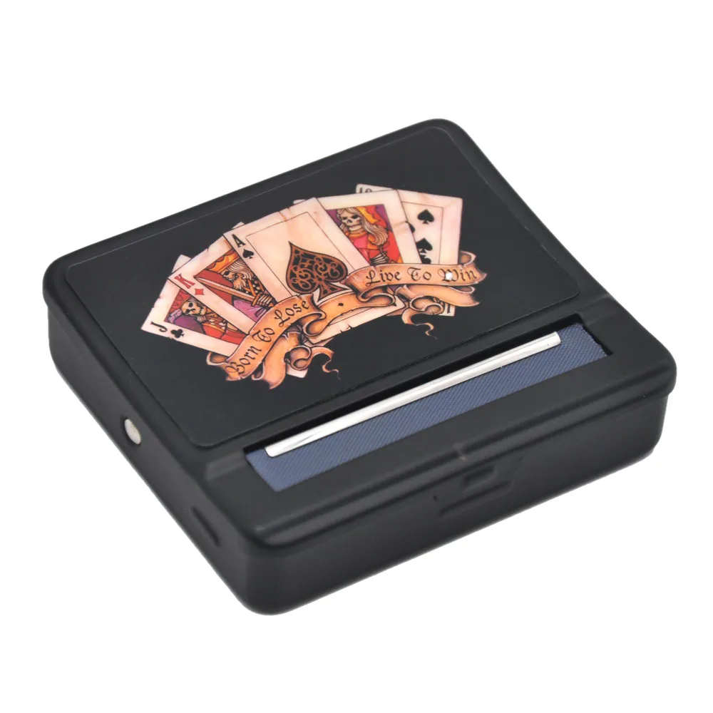 Черный металлический роллер для сигарет бумаги 70 мм ручной сигарет|Аксессуары