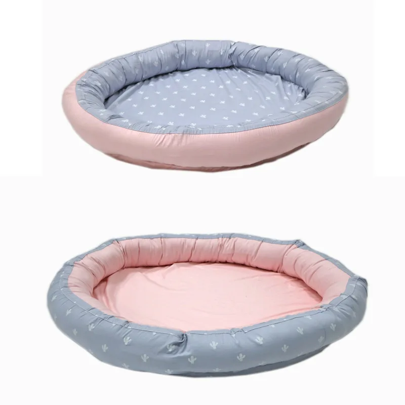 90 см детский игровой коврик в горошек круглый хлопковый для новорожденных одеяло