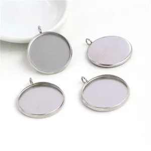 (Не выцветает) 10 шт 20 мм Внутренний размер Нержавеющая сталь Материал простой стиль кабошон базовая Камея Установка Подвески поднос (D3-24)