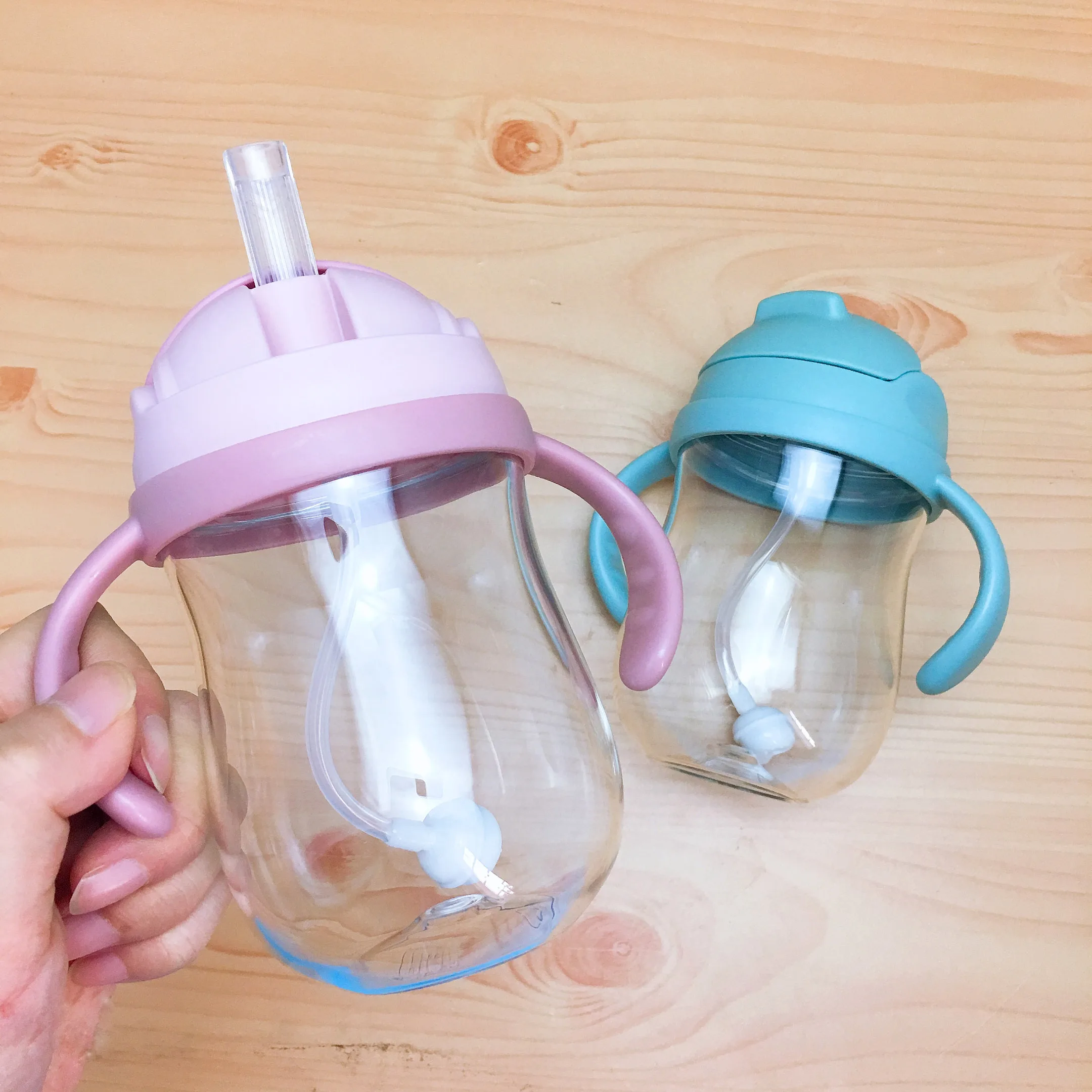 Милая детская соломенная бутылка для воды силиконовая кормления младенцев со