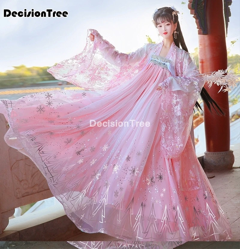 

2021 для женщин косплей костюм феи hanfu одежда Китайский традиционный Древний платье танцы этап ткань классическое платье с леопардовым принт...
