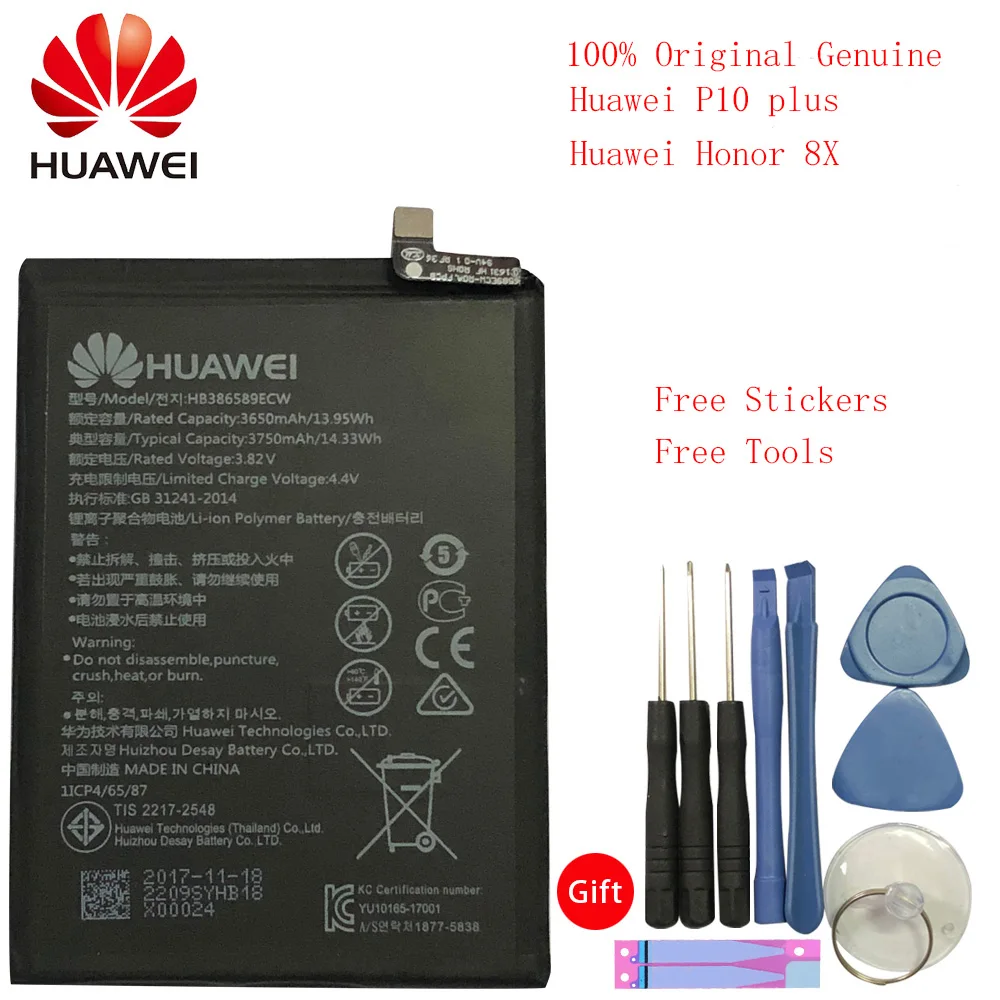 HB386589ECW 3400 мА/ч, HB396285ECW Батарея huawei P20 для Honor 10 COL-AL00 COL-AL10 COL-TL00 COL-TL10 COL-L29 Батарея+ инструмент - Цвет: HB386589ECW