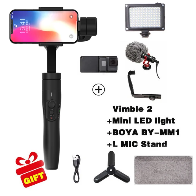 L Feiyutech Vimble 2/Vlog Карманный смартфон ручной выдвижной Gimbal для телефона Adroid сотовый телефон PK DJI Osmo 2 Zhiyun Smooth 4 - Цвет: L