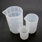 Силиконовые мерные стаканы для УФ-полимера, формование эпоксидной смолы, дозирующие чашки для силикона, 100 мл, 300 мл, 750 мл