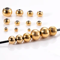 50pcs stainless steel 2 5 3 4 5 6 8mm gold spacer beads charm loose beads diy bracelets beads for jewelry making accessories