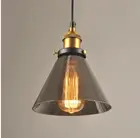 Промышленная люстра дымчато-серого цвета, современная люстра из глянцевого стекла, старомодная люстра, стеклянная люстра, чердак