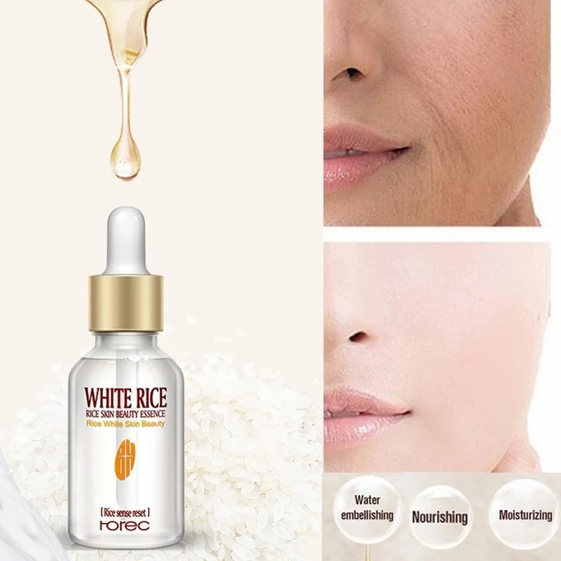 ROREC White Rice Whitening Serum Face Moisturizing Cream Anti Wrinkle Aging Fine Lines Acne Treatment Skin Care 15ml | Красота и