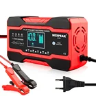 Полностью автоматическое автомобильное зарядное устройство для аккумуляторов 12 В, зарядное устройство для аккумуляторов с цифровым дисплеем, зарядное устройство для ремонта мокрого, сухого, свинцово-кислотного аккумулятора