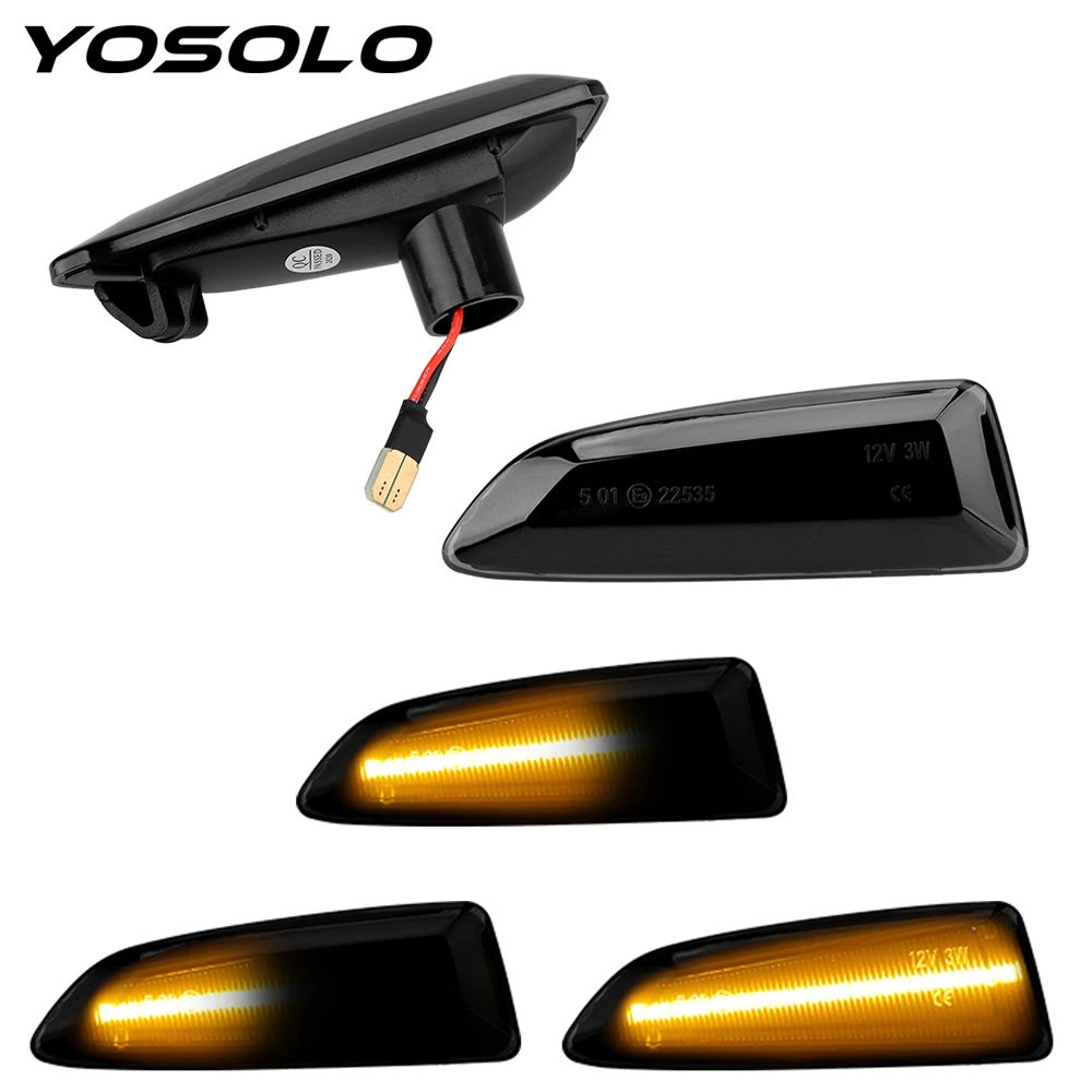 

YOSOLO Flowing Turn Signal Light Dynamic LED Side Marker Lights For Opel Vauxhall Astra J K Crossland X Grandland Insignia B