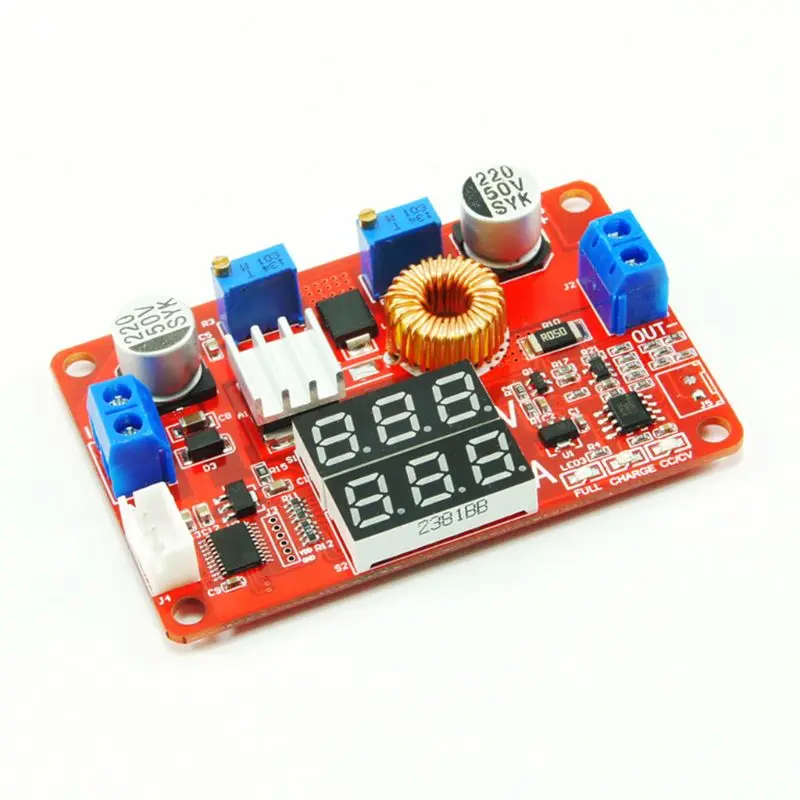 

5A 75W Constant Voltage Current CC CV Voltage and Ampere dual display Buck-module step-down Module DC 5V-35V