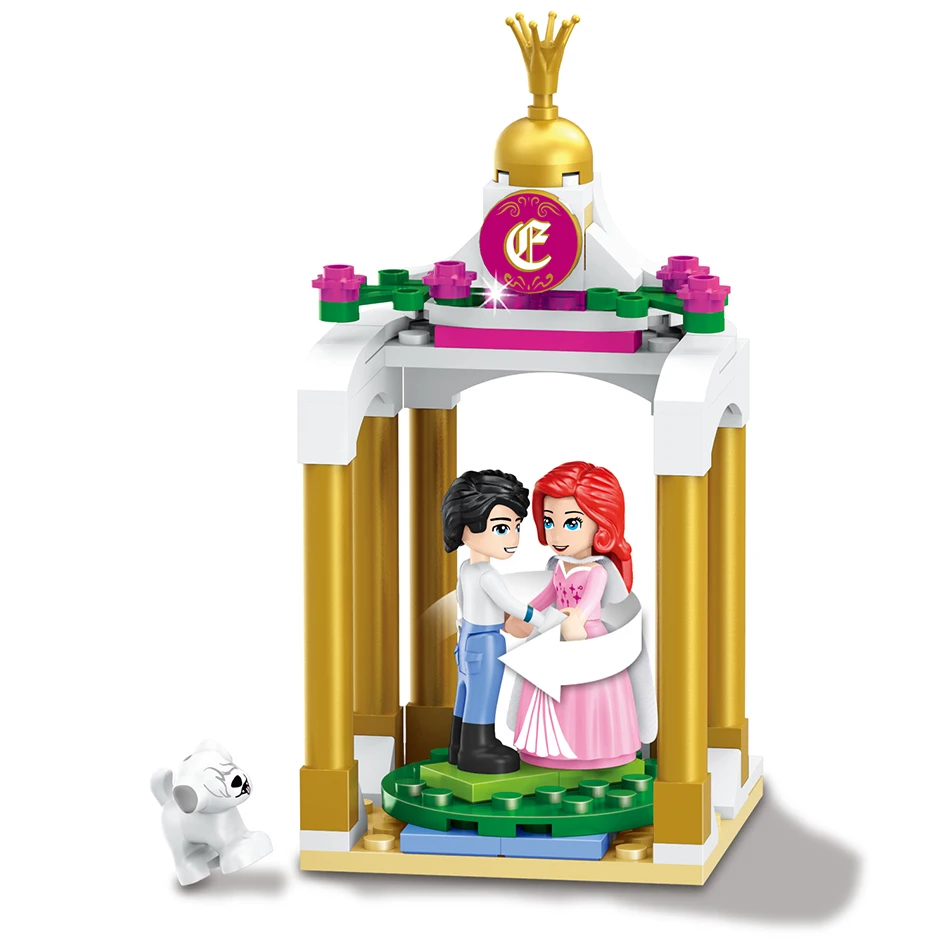 382 шт маленькие строительные блоки игрушки Совместимые Lepining Принцесса Принц