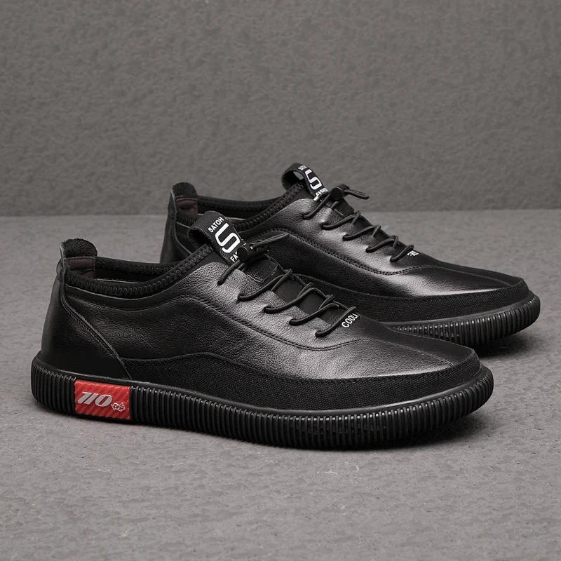 

Fashion Leather Footwear Men flats casual Shoes Outdoor comfortable Footwear Shoes men Male High Quality Loafers Shoes w5