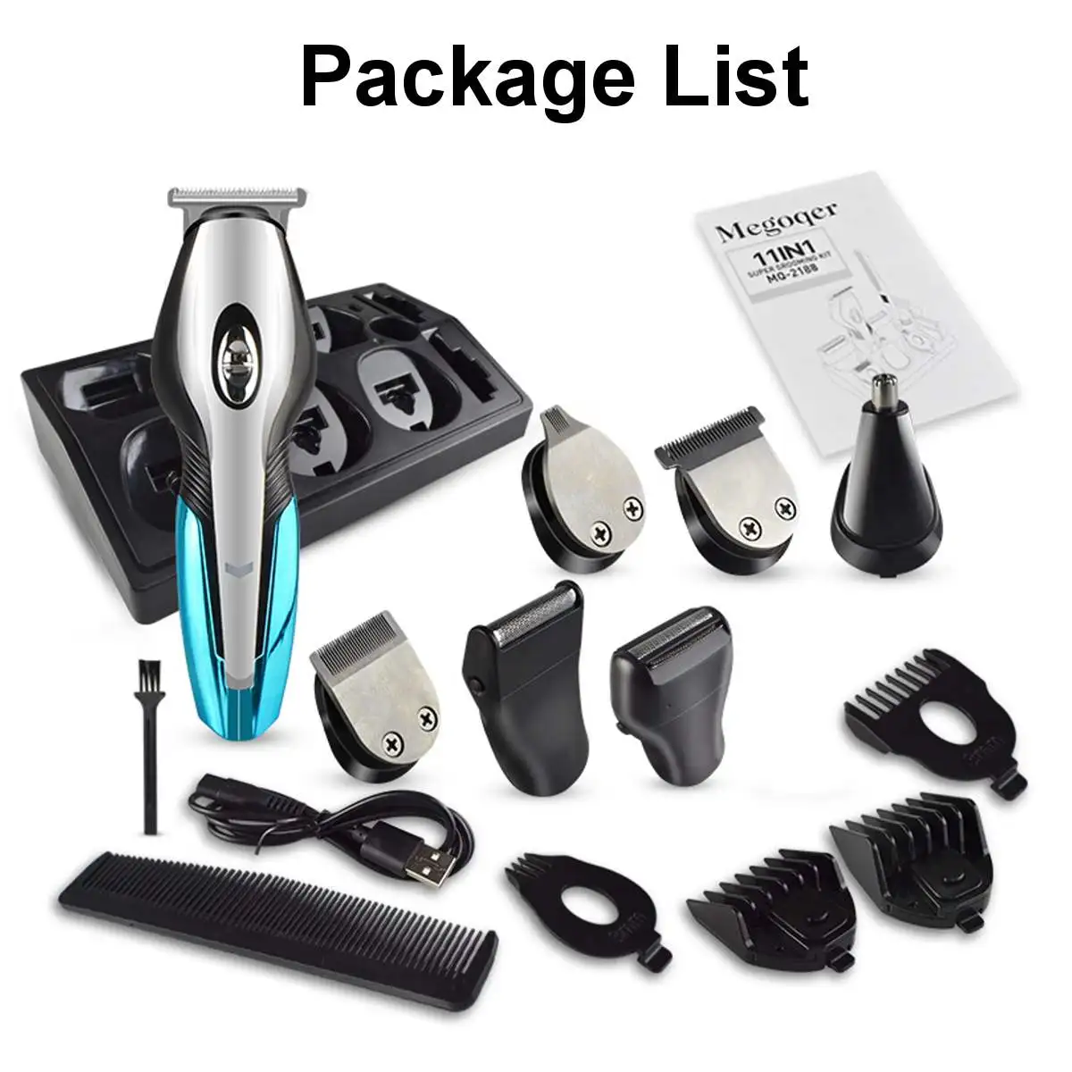 

Professional Electric Hair Clipper Rechargeable Shaver Beard Hair Trimmer Cutting Machine Men's Haircut Beard Trimer Waterproof