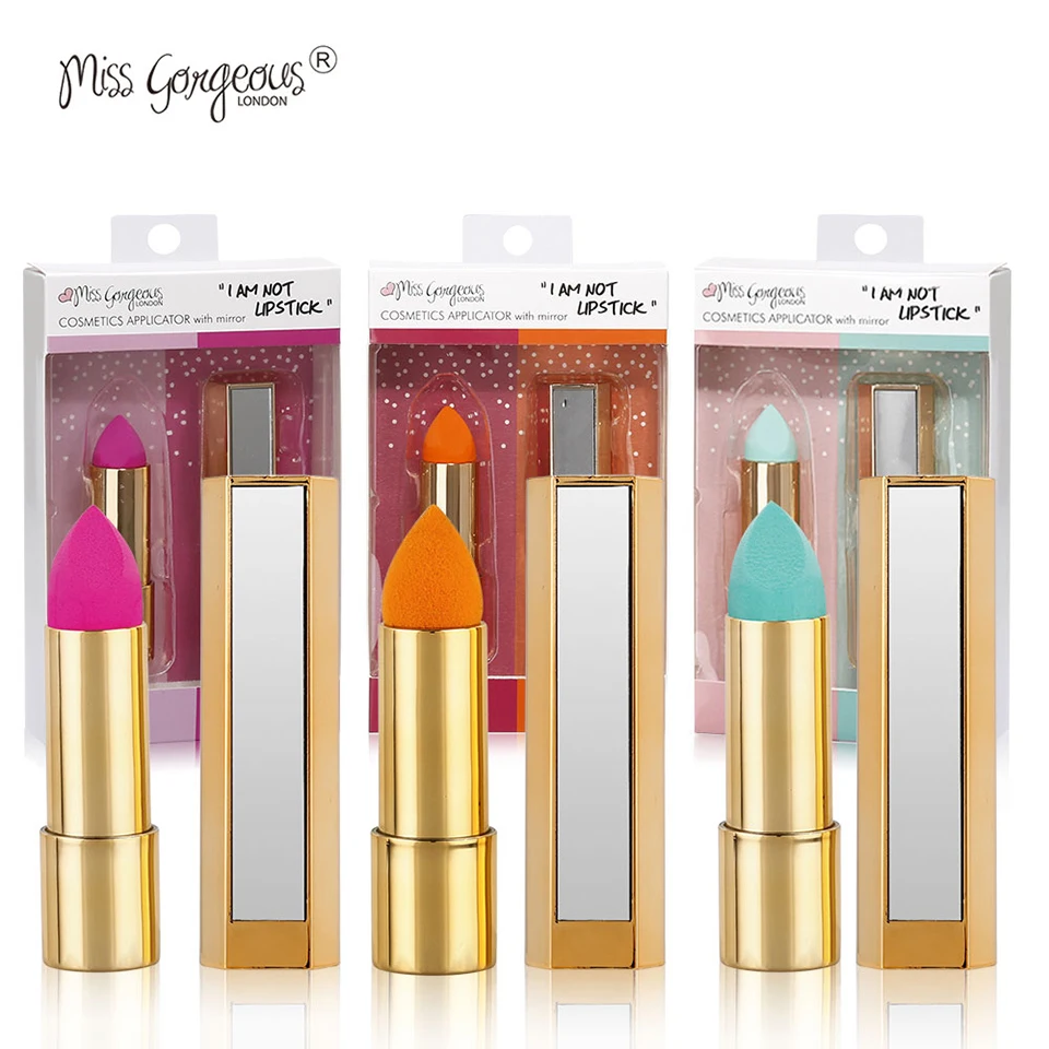 Бренд Miss Gorgeous 3 шт./компл. портативная мягкая губная помада туба для макияжа губки