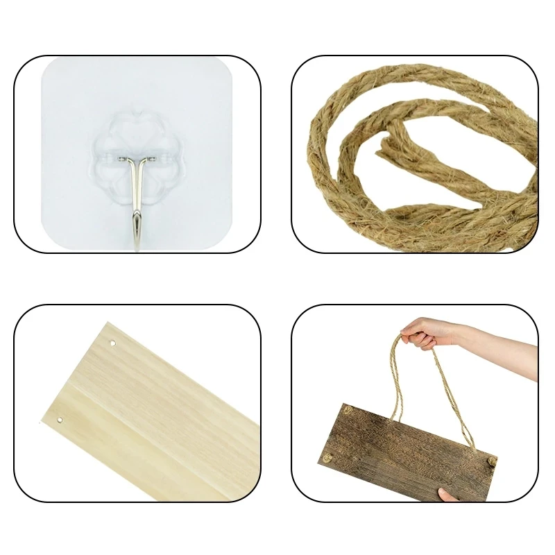 

Premium Wood Swing Hanging Rope Wall Mounted Floating Shelves Plant Flower Pot Indoor Outdoor Decoration Moredn Simple Design