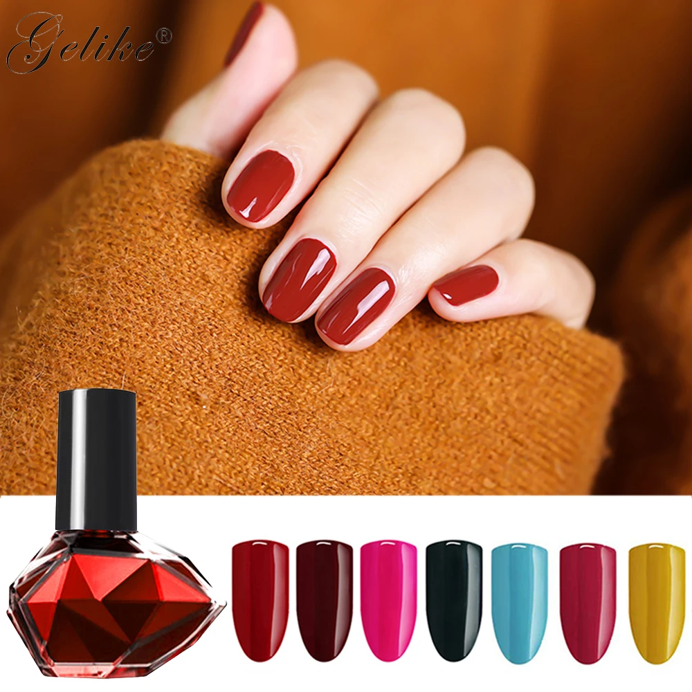 Гелиевый Гель лак для ногтей 10 мл долговечная откалывающаяся светодиодная лампа