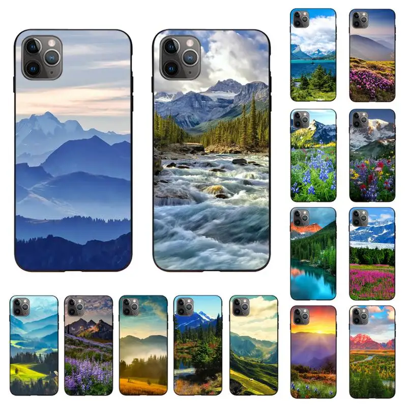 

Mountain Landscape Scenery Phone Case for iPhone 13 11 12 pro XS MAX 8 7 6 6S Plus X 5S SE 2020 XR cover