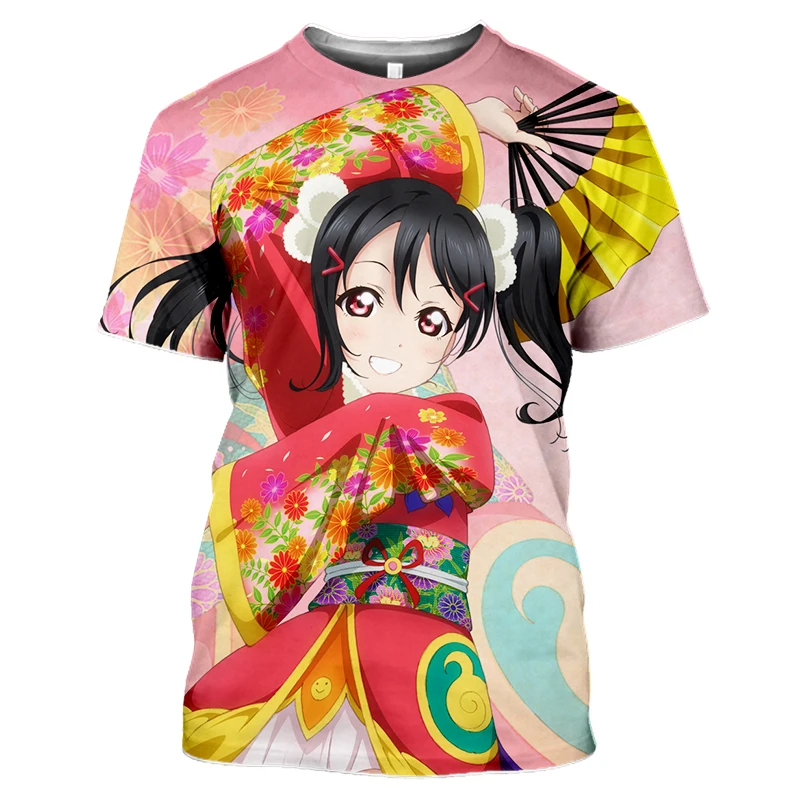 Женская футболка с 3D-принтом летняя в стиле Харадзюку принтом аниме Love Live 2020 |