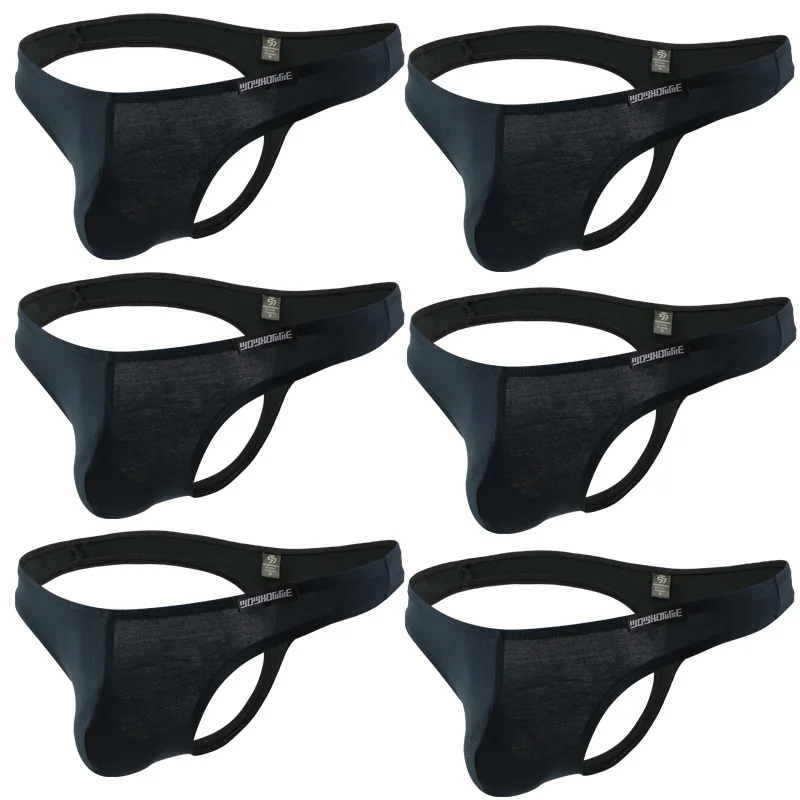 6 шт./партия сексуальные мужские стринги Нижнее белье для мужчин 94% модал удобные