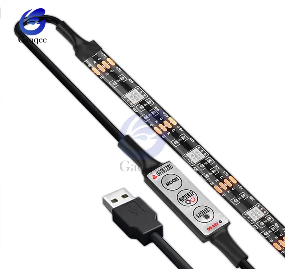 Светодиодная лента RGB 5 В 5050 60SMD/M USB 1-5 м | Лампы и освещение