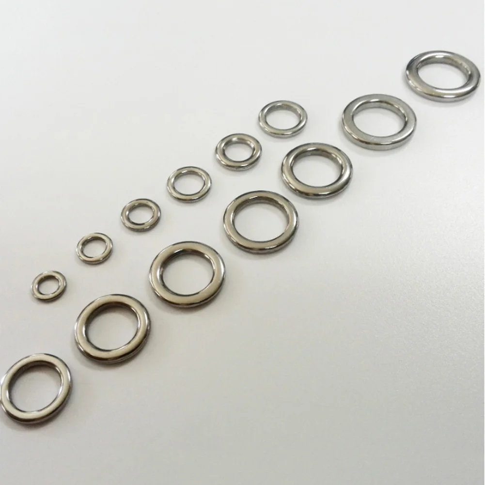

100pcs O-ring Strong Ring Anti-glare Tippet Rings Anti-Rust Multiple Size Fly Fishing Leader Seamless Ring Pesca Fishing Tools