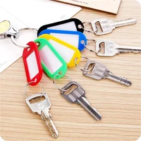 50pcs plastic ring multicolor plastic key fobs luggage tags classification keychains accessories convenient out classified item