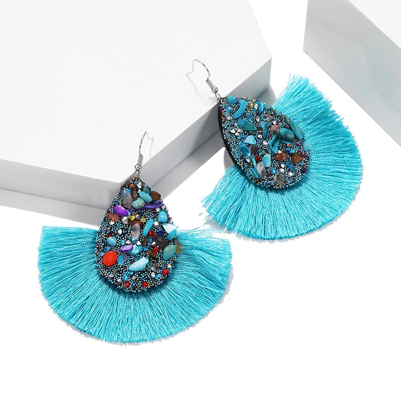 Этнические винтажные женские серьги с кисточками и блестками новинка 2019 модные