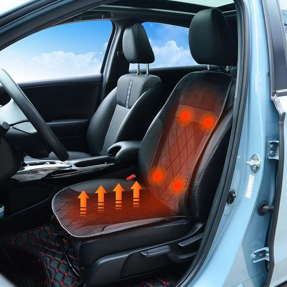 

Автомобильный обогреватель сидений, массажный коврик для талии 12 В/24 В с подогревом, зимняя подкладка с подогревом и вибрирующим сиденьем, у...