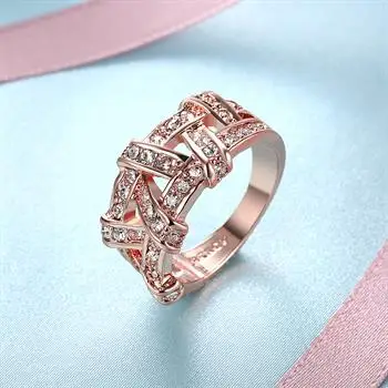 

fashion geometric ring 3 colors ring for women elegant jewelry party gift