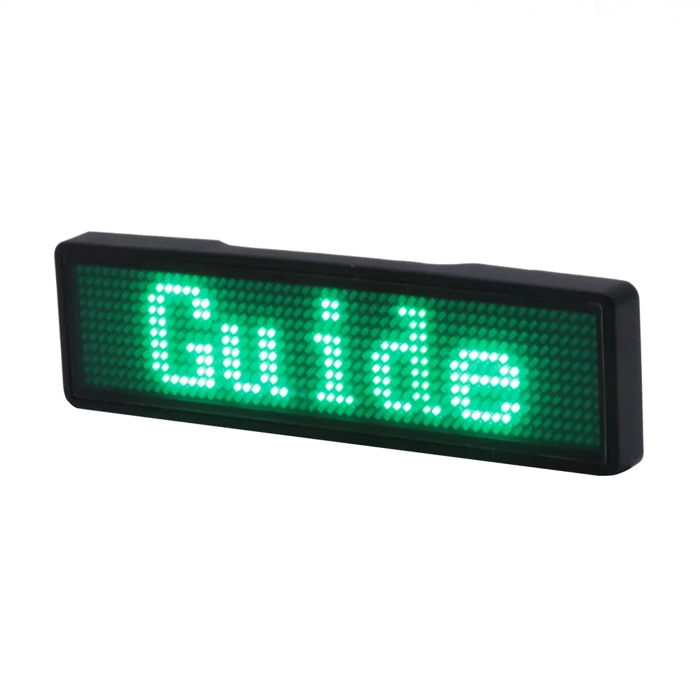 Программируемый Мини просмотр через светодиодный дисплей значок 11*55 широкий